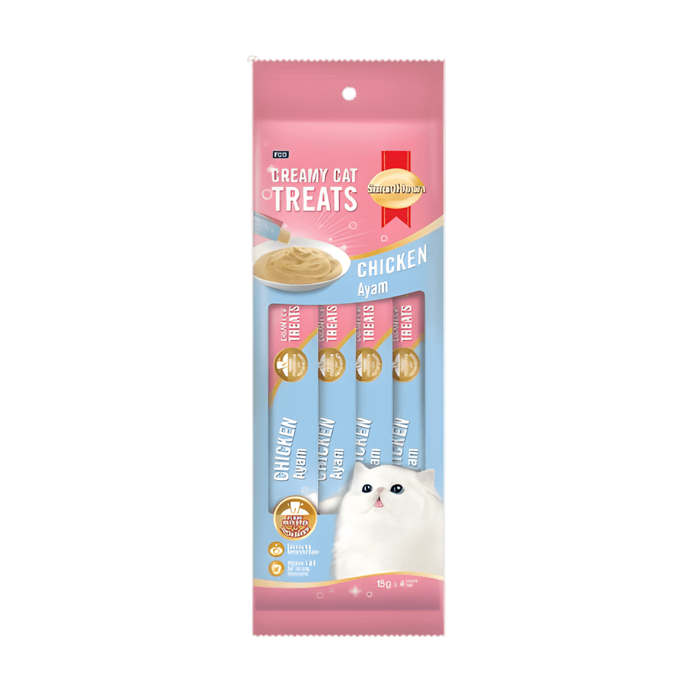 SmartHeart Creamy Cat Treat Chicken 4 x 15g