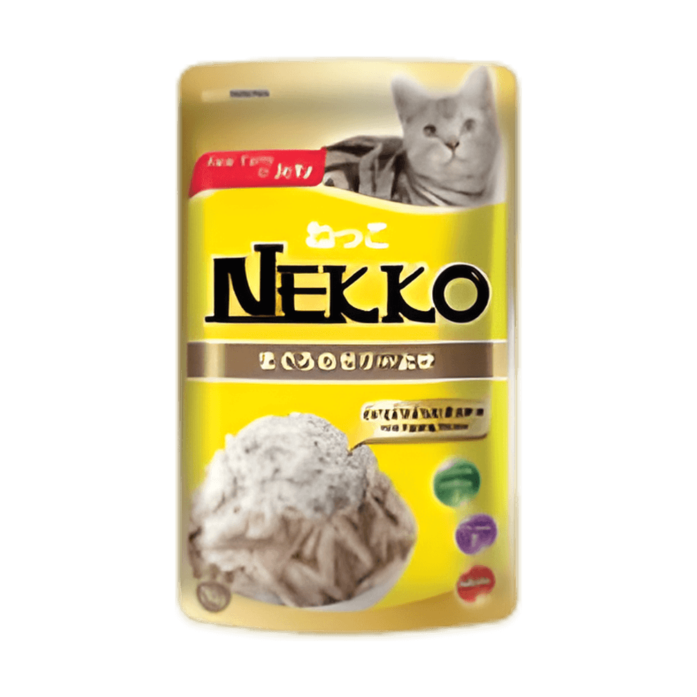Nekko Adult Cat Pouch Tuna Topping Shirasu in Jelly 70g
