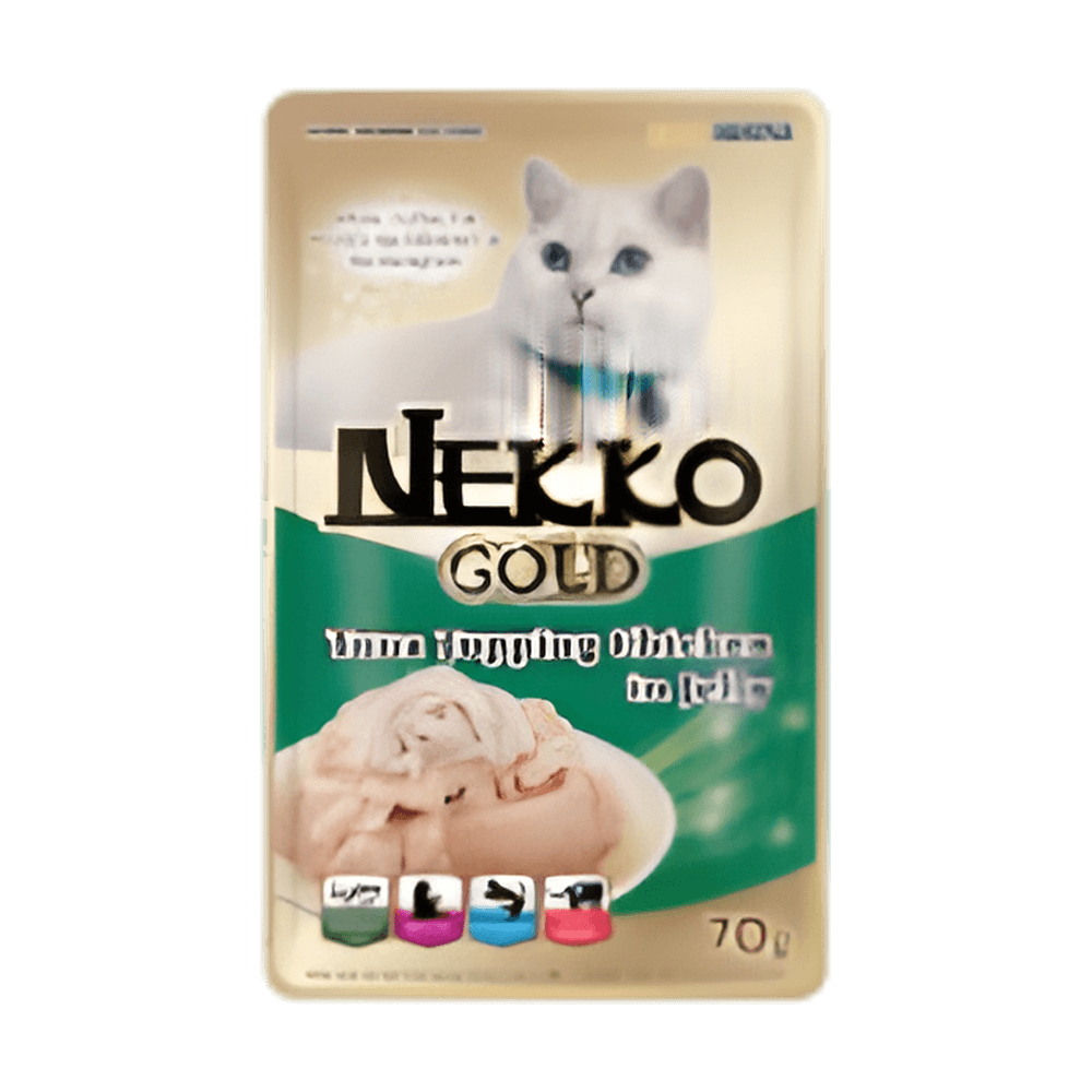 Nekko Gold Adult Cat Pouch Tuna Topping Chicken in Jelly 70g