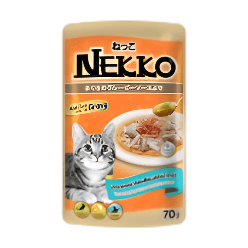 Nekko Adult Cat Pouch Tuna Topping Katsuobushi in Gravy 70g