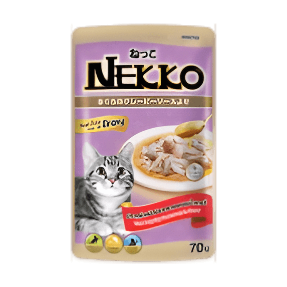 Nekko Adult Cat Pouch Tuna Topping Seabream in Gravy 70g