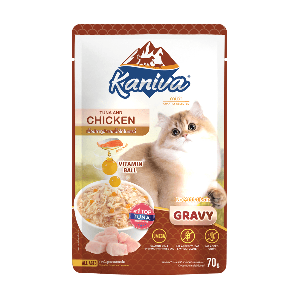 Kaniva Cat Pouch Tuna and Chicken in Gravy 70g