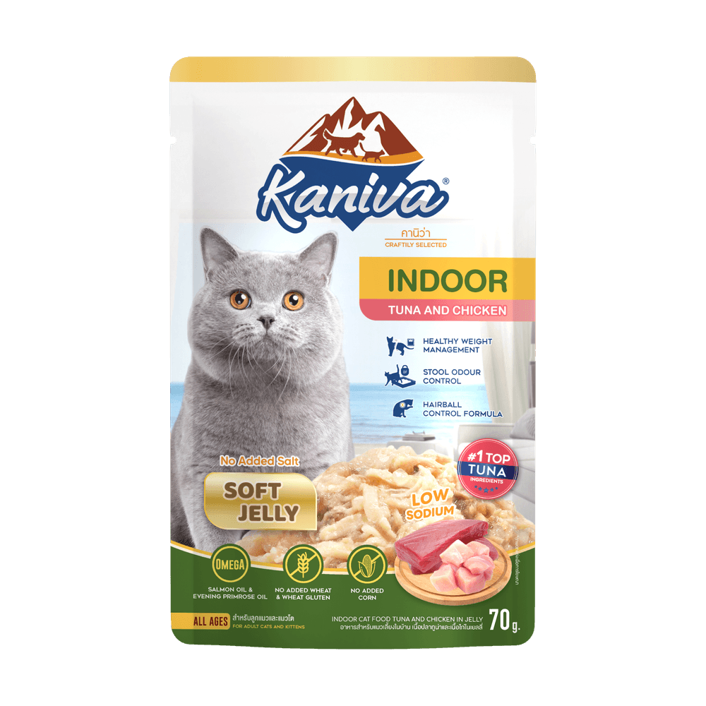 Kaniva Indoor Cat Pouch Tuna and Chicken in Jelly 70g