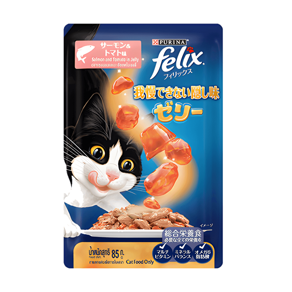 Felix Sensations Jellies Salmon and Tomato 85g