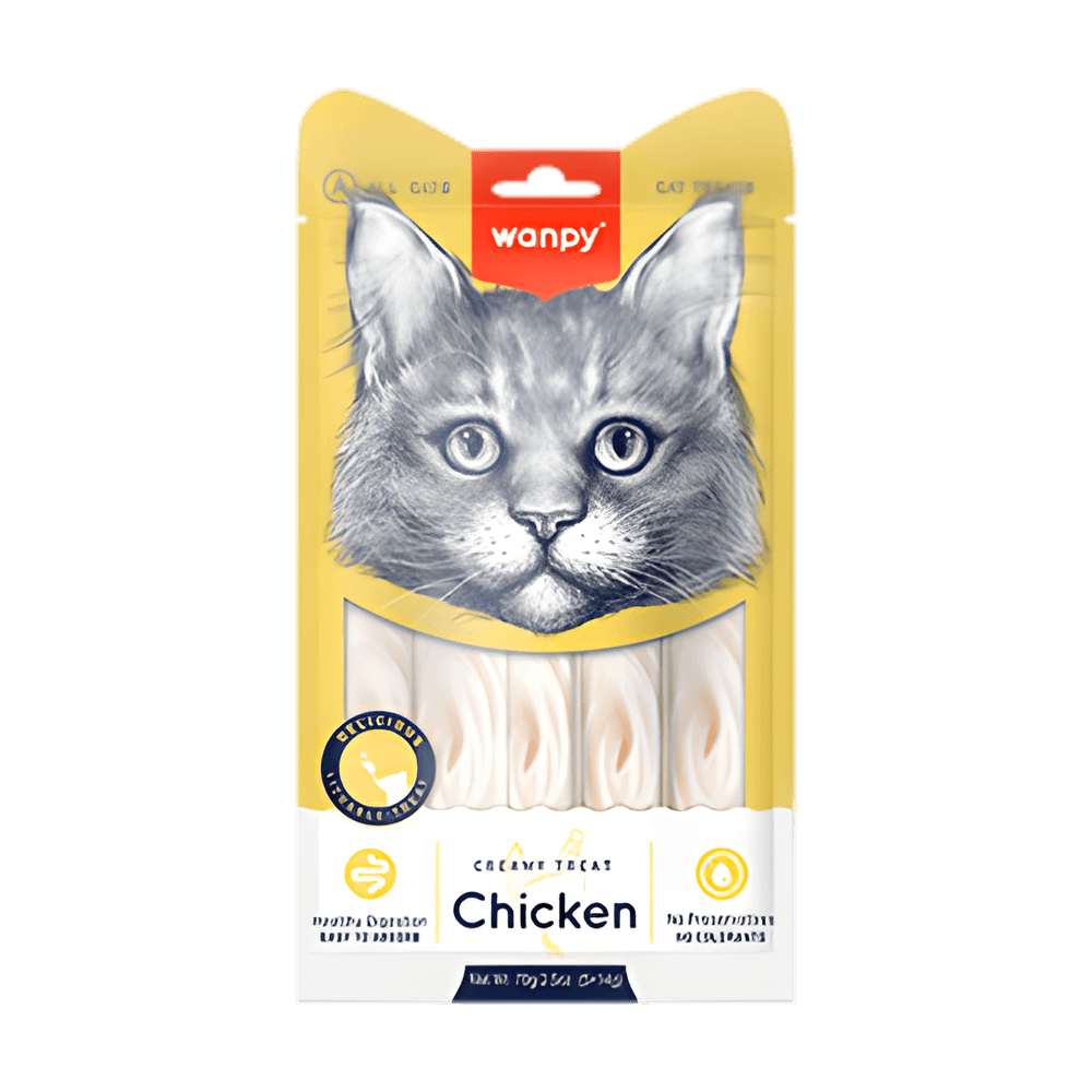 Wanpy Creamy Cat Treats Chicken 5 x 14g