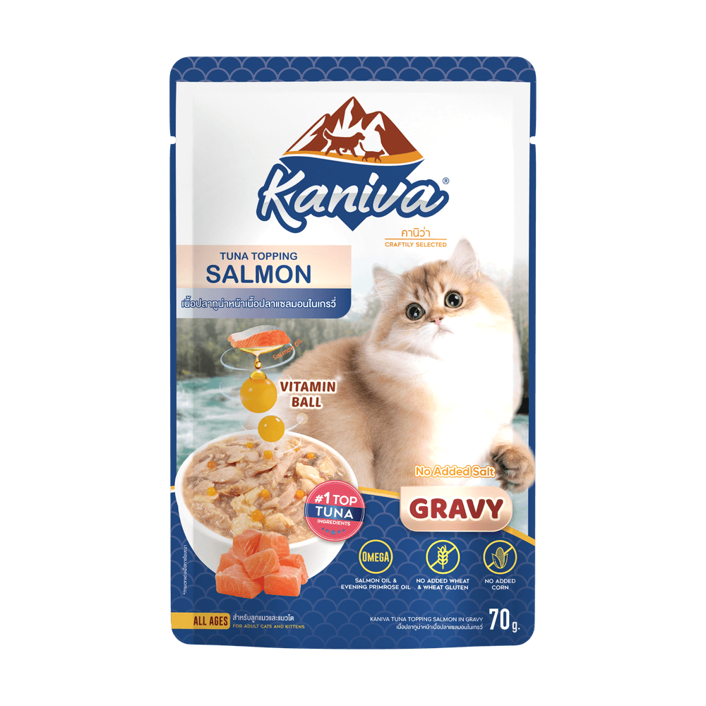 Kaniva Cat Pouch Tuna Topping Salmon in Gravy 70g