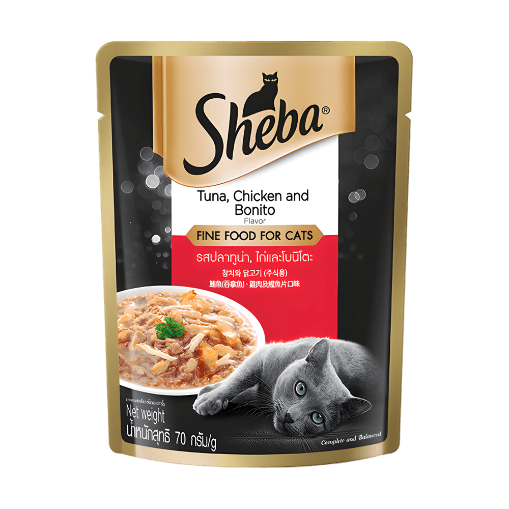Sheba Pouch Tuna and Chicken with Bonito 70g