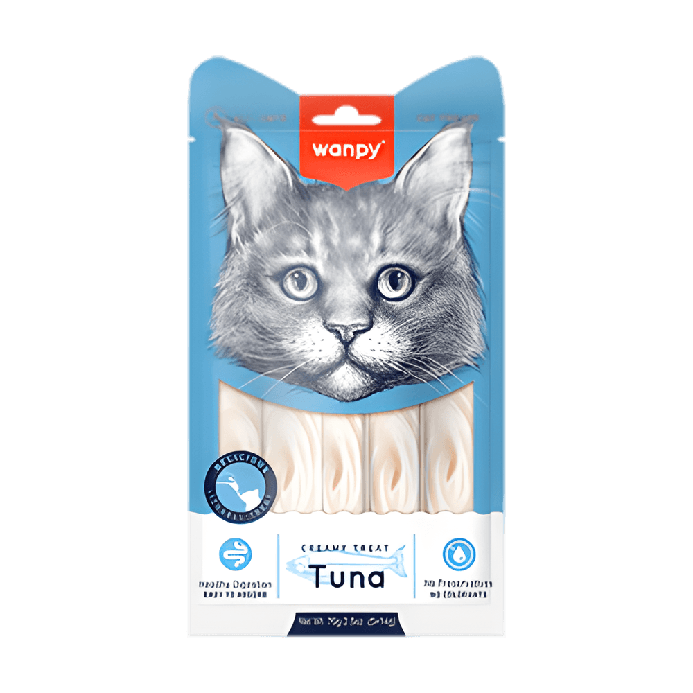 Wanpy Creamy Cat Treats Tuna 5 x 14g