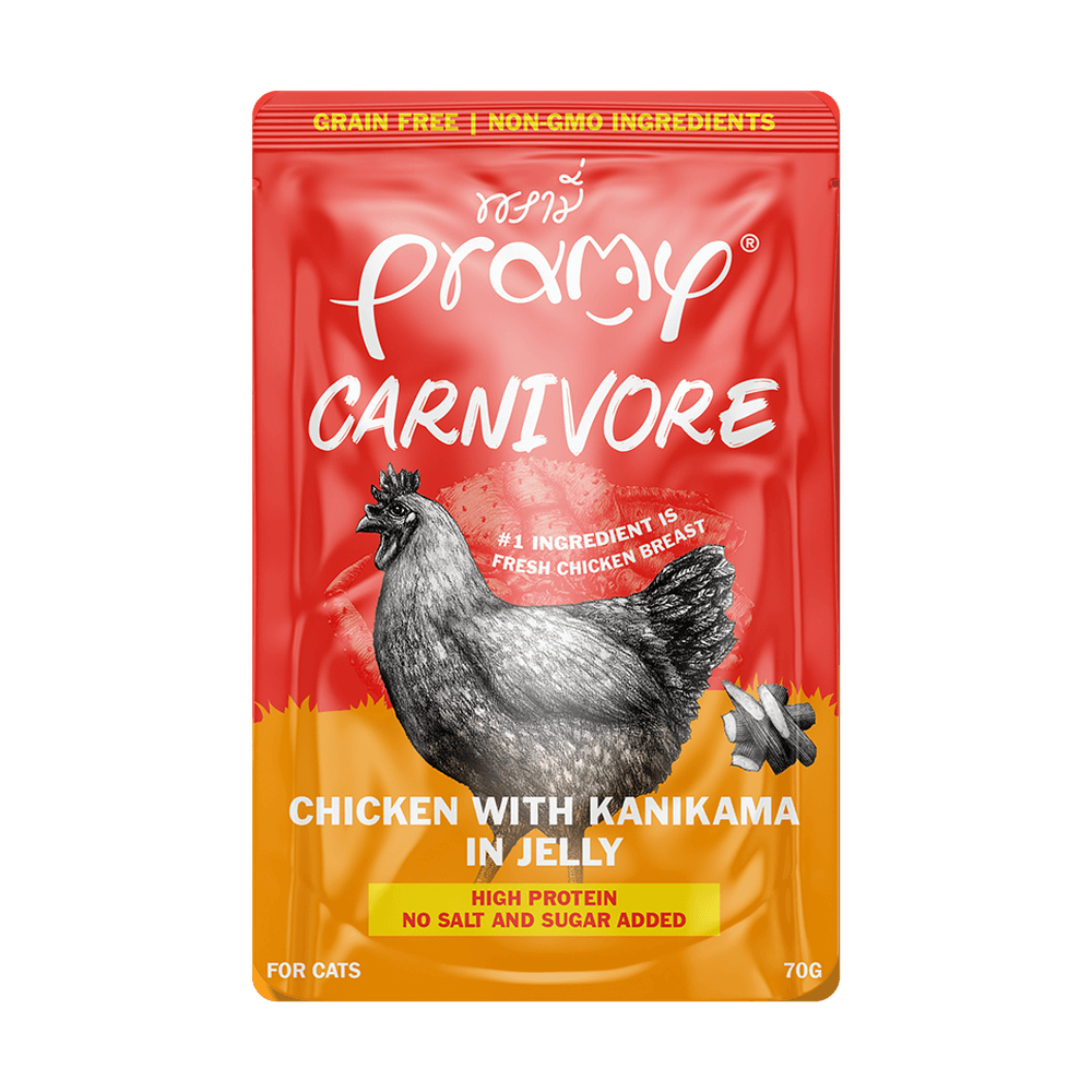Pramy Carnivore Pouch Chicken with Kanikama in Jelly 70g