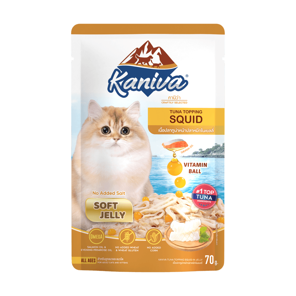 Kaniva Cat Pouch Tuna Topping Squid in Jelly 70g