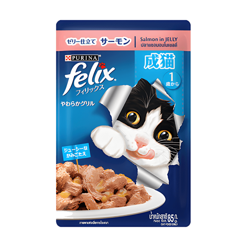 Felix Adult Pouch Salmon in Jelly 85g