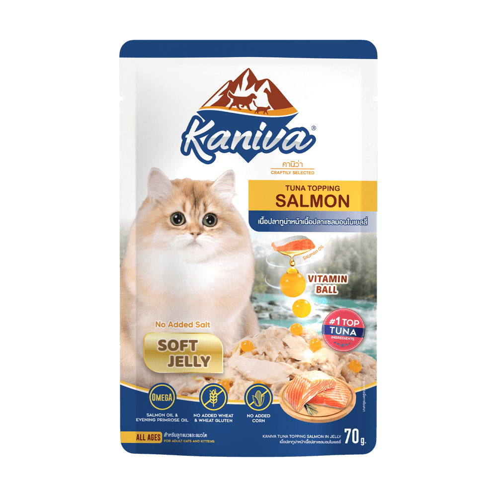 Kaniva Cat Pouch Tuna Topping Salmon in Jelly 70g