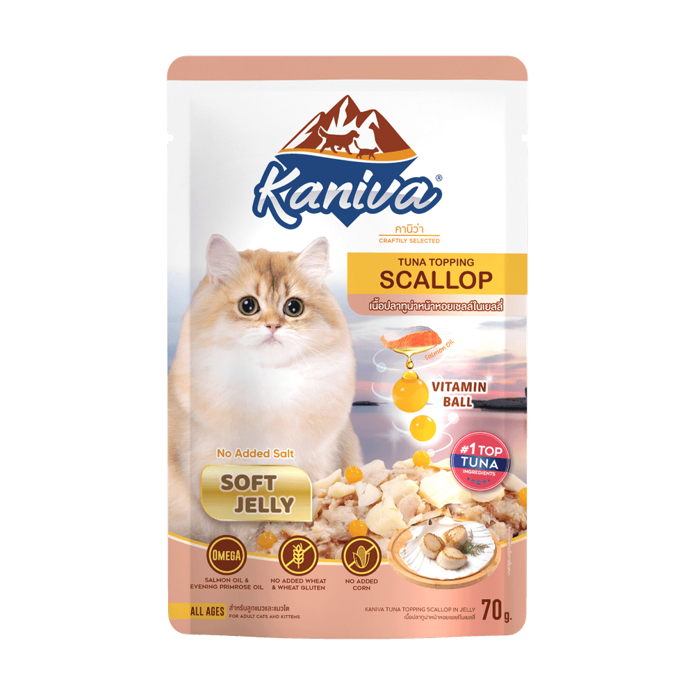 Kaniva Cat Pouch Tuna Topping Scallop in Jelly 70g