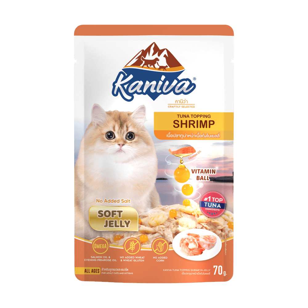 Kaniva Cat Pouch Tuna Topping Shrimp in Jelly 70g