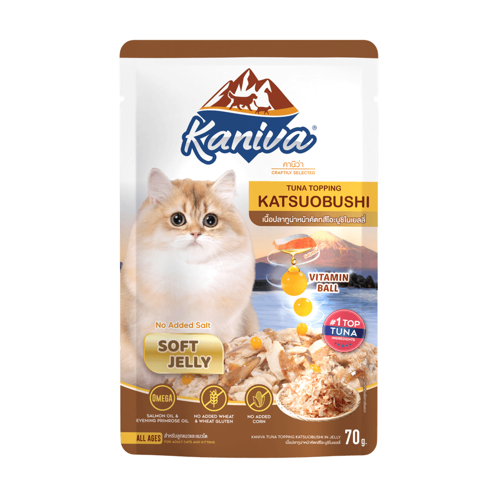 Kaniva Cat Pouch Tuna Topping Katsuobushi in Jelly 70g