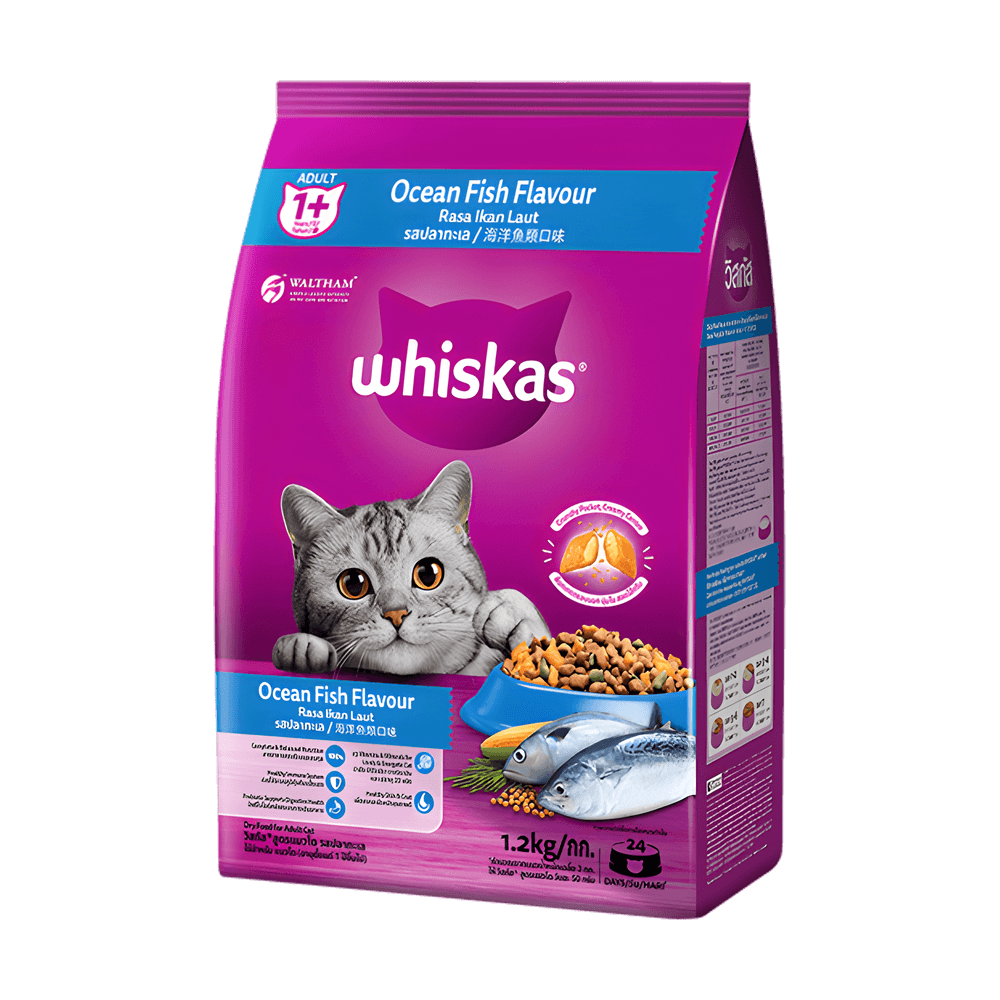 Whiskas Adult 1+ Dry Cat Food Ocean Fish