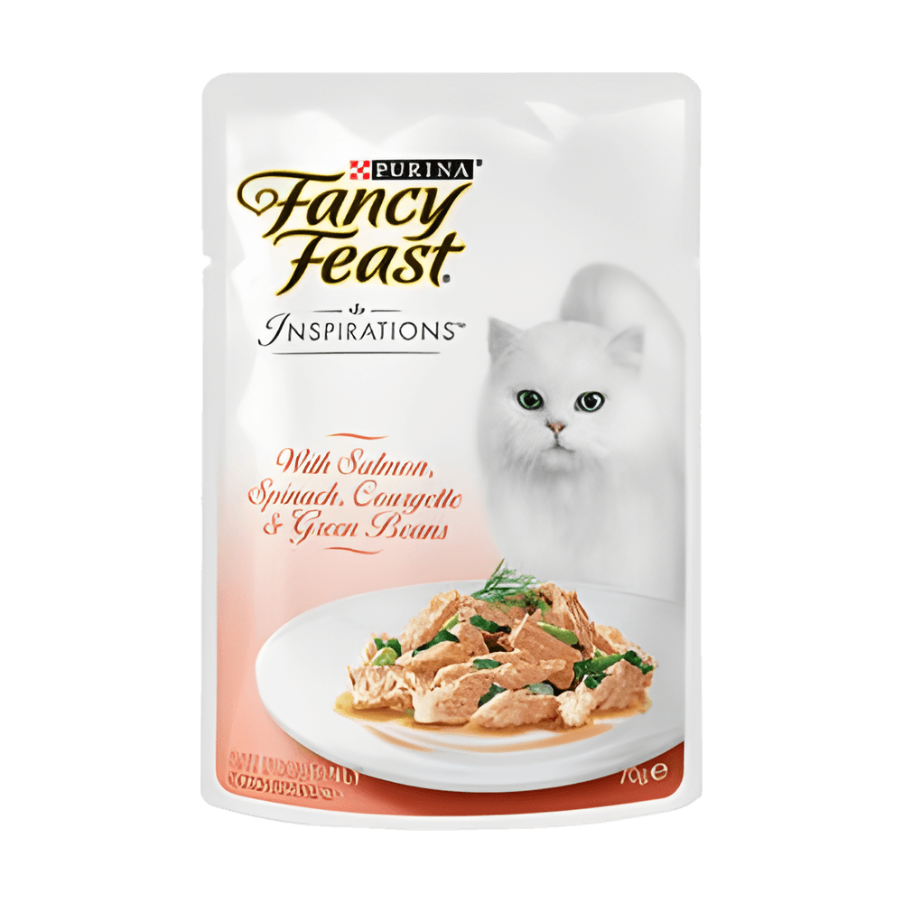 Fancy Feast Inspirations Salmon with Spinach, Courgette and Green Beans 70g