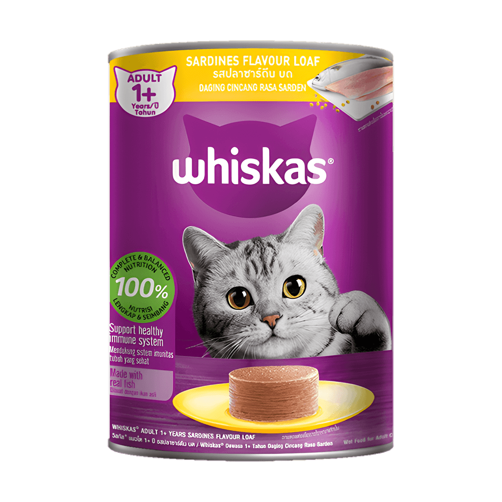Whiskas Adult Cat Can Sardine 400g