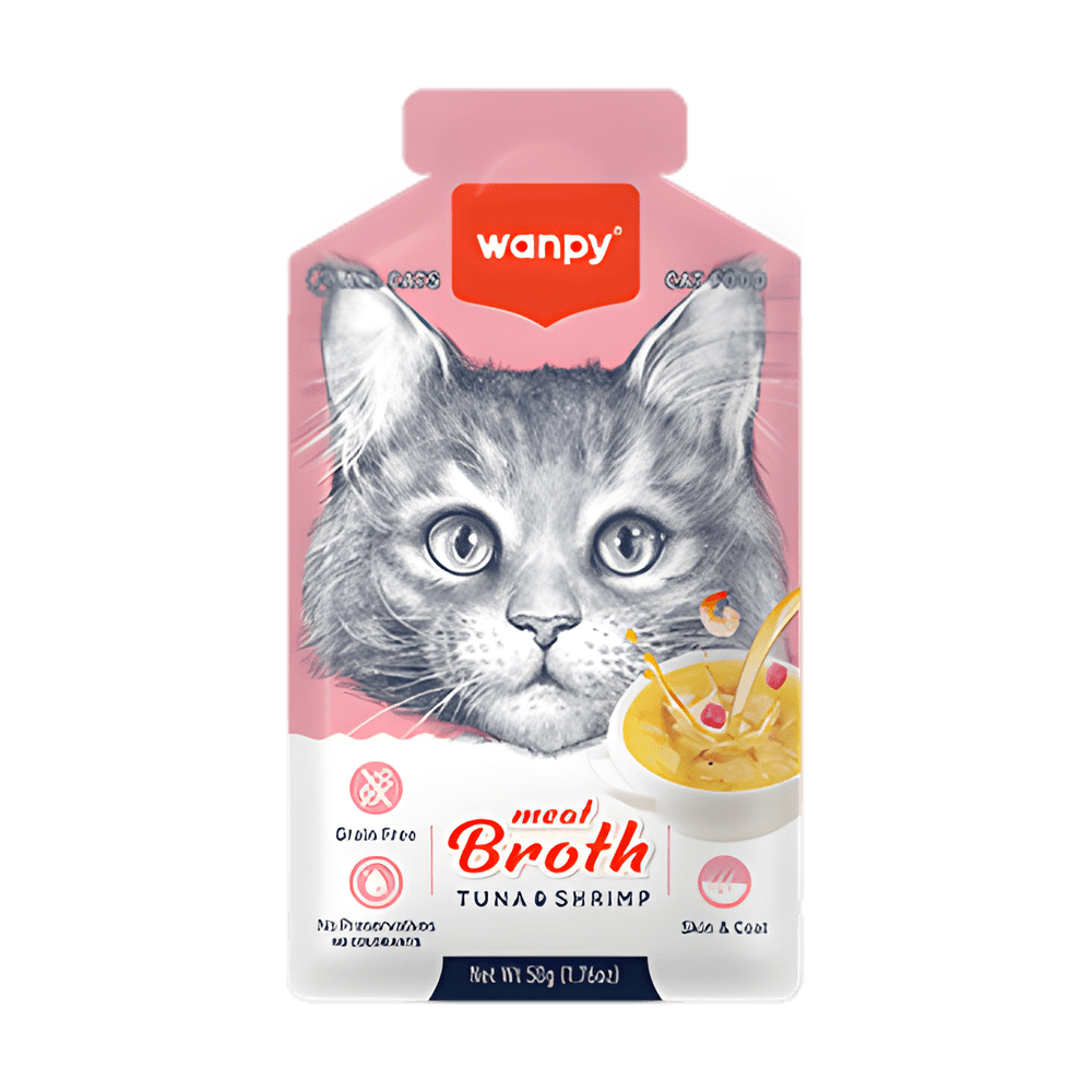 Wanpy Meat Broth for Cats Tuna and Shrimp 50g