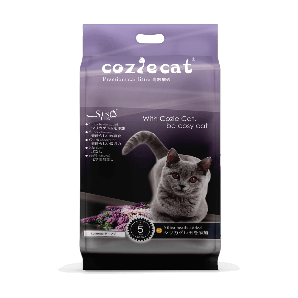 CozieCat Premium Clumping Cat Litter Lavender 5L
